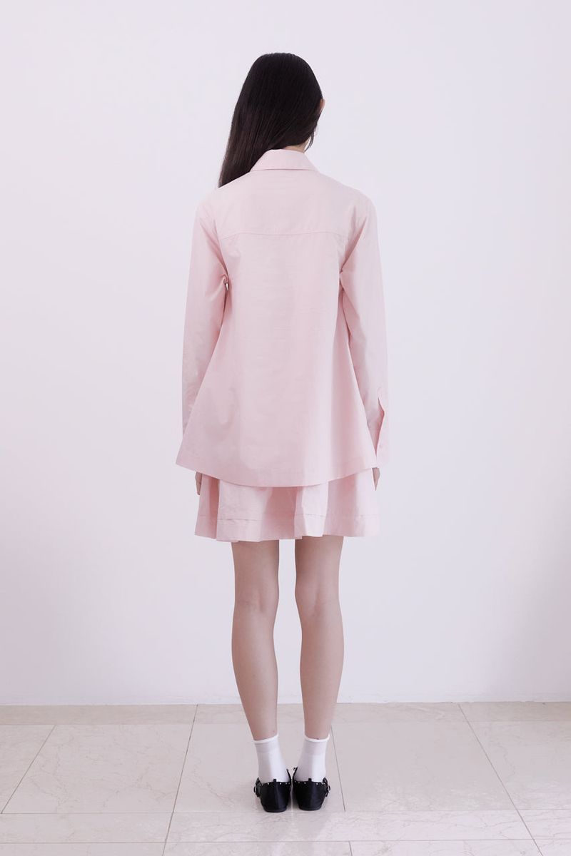 Classic flare-lined shirt (PINK)