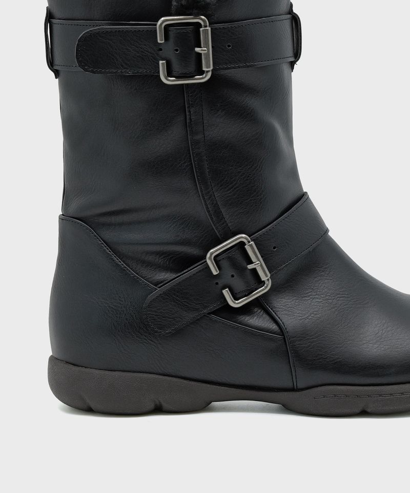 Ember 0034. Belted Fur Boots - 2colors