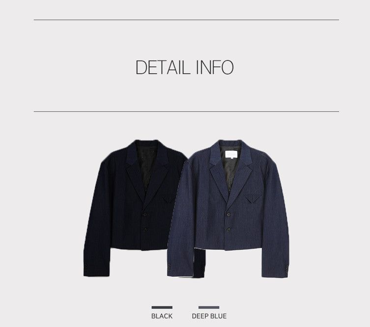 Youth Fine Denim Crop Jacket (2color)