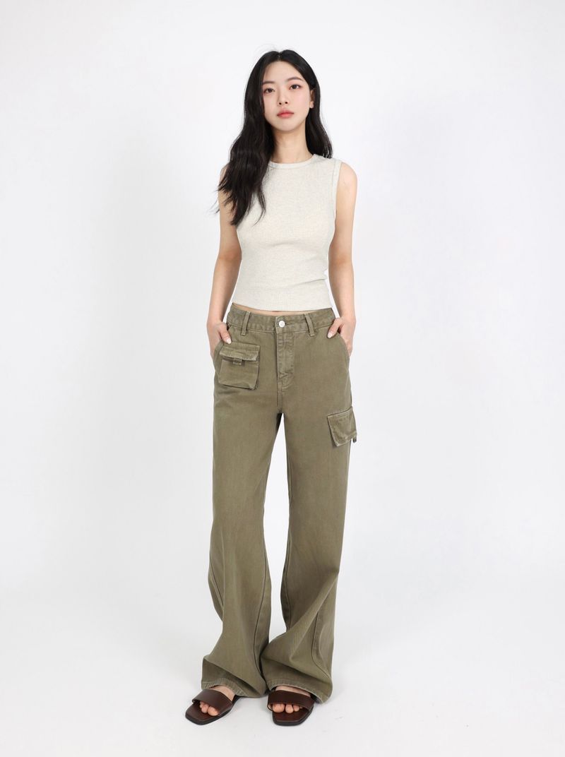 [3RD REORDER] SOFT OLIVE DYING FRONT POCKET DENIM code 26221