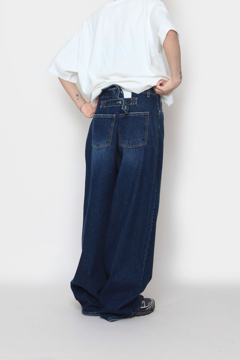 Bizo Snap Wide Denim Pants