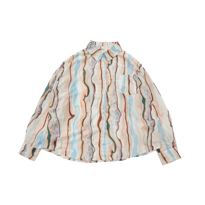 pastel marble sheer shirt
