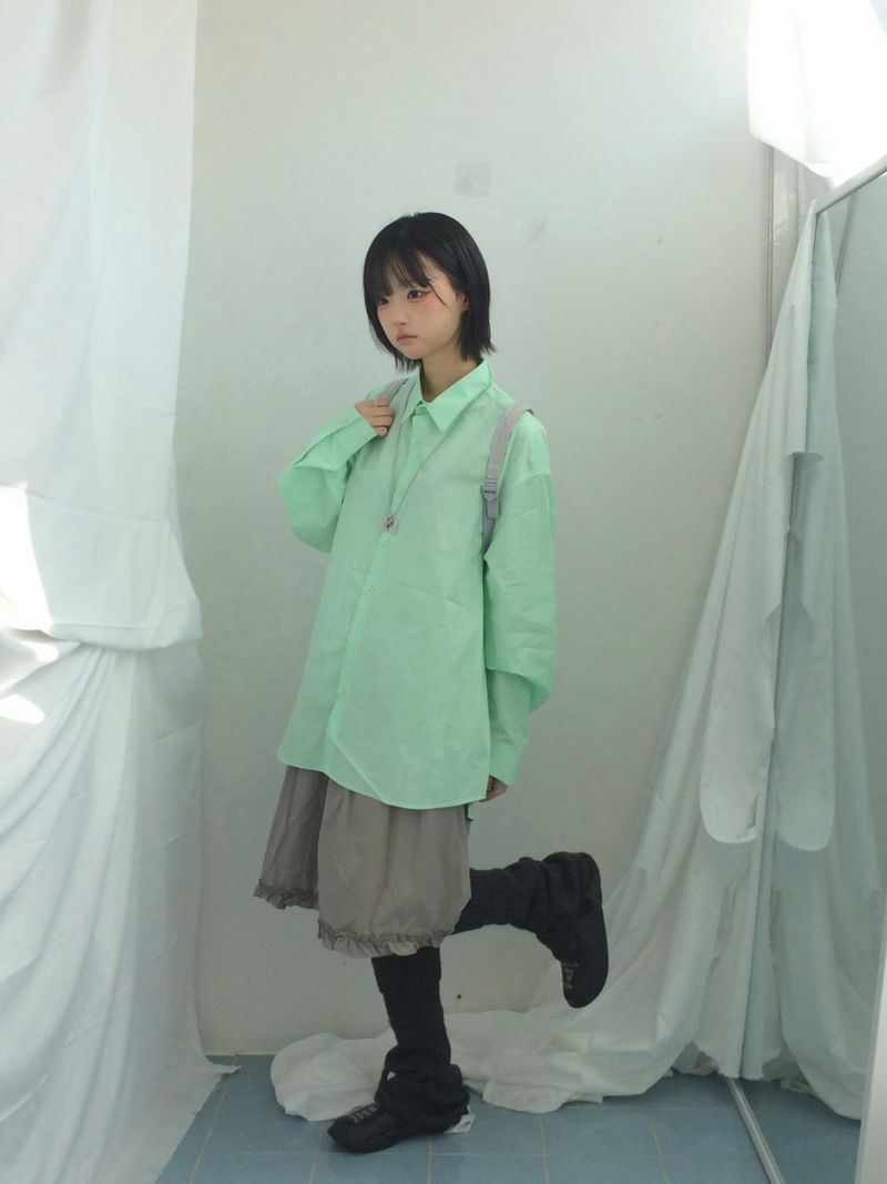 light cotton oversized shirt
