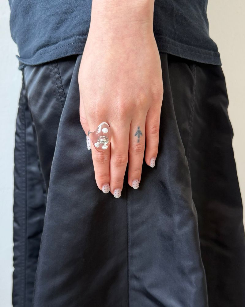 POKKI（ポッキ）の「[MADE] JELLY PEARL RING, SILVER（Accessories）」