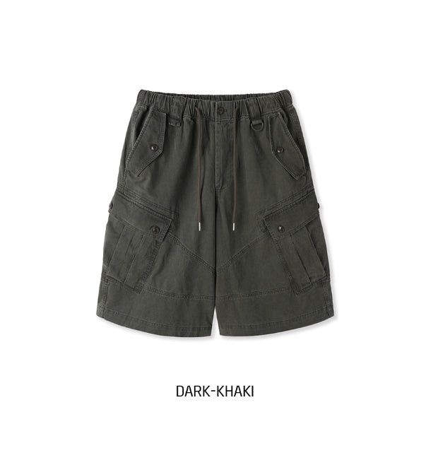 Keshi Pigment Washed Cargo Bermuda Shorts