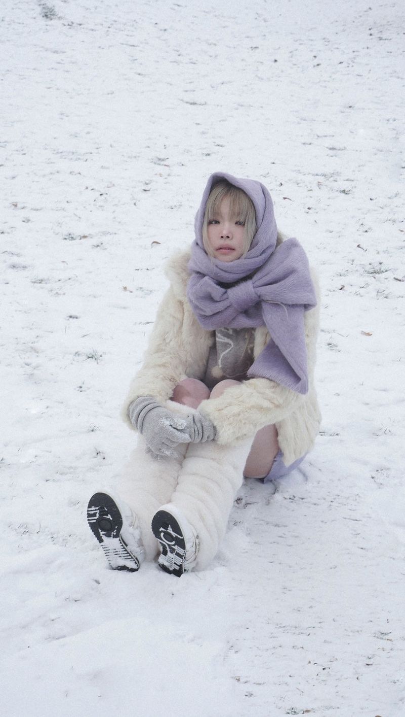 Ribbon Muffler_Fairy violet