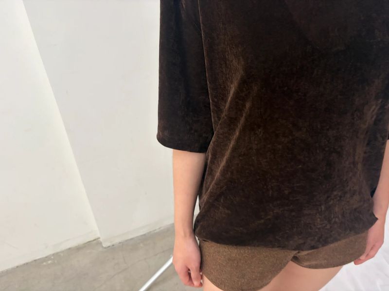 wool blend mini shorts
