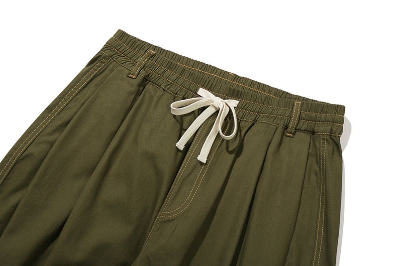 BALLOON COTTON PANTS_KHAKI
