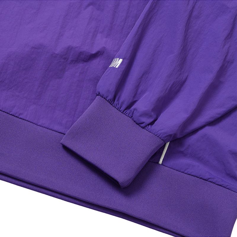 Sports Dept Logo Piping Nylon Pullover - Purple
