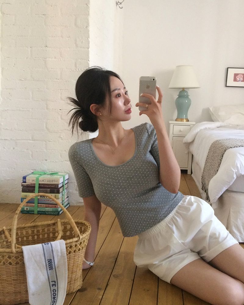 [MADE] Soft waist elastic shorts