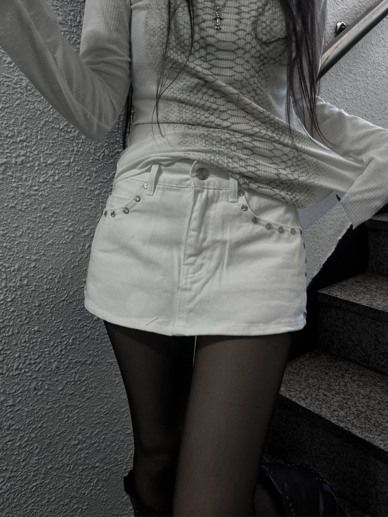 rivet unique skirt pants (2color)