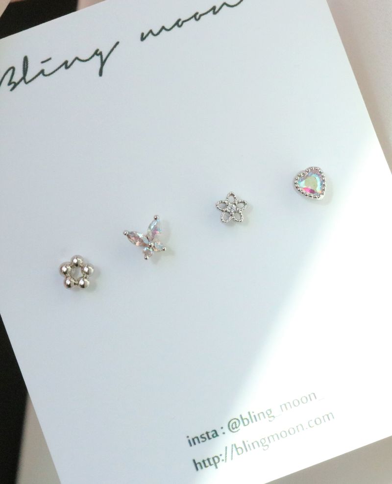 [4 set] mini garden piercing set