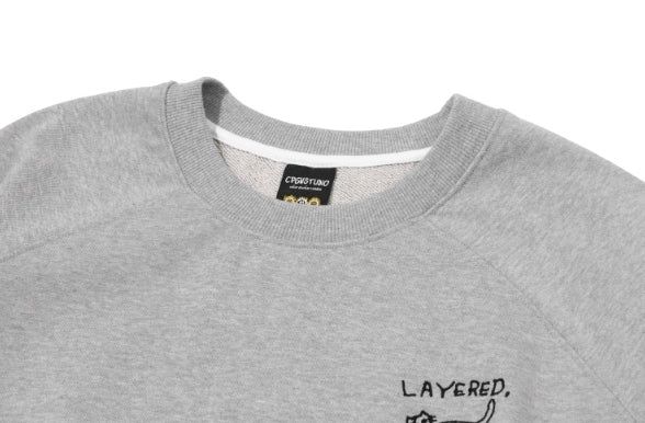 Layered Cat Embroidered Sweatshirt