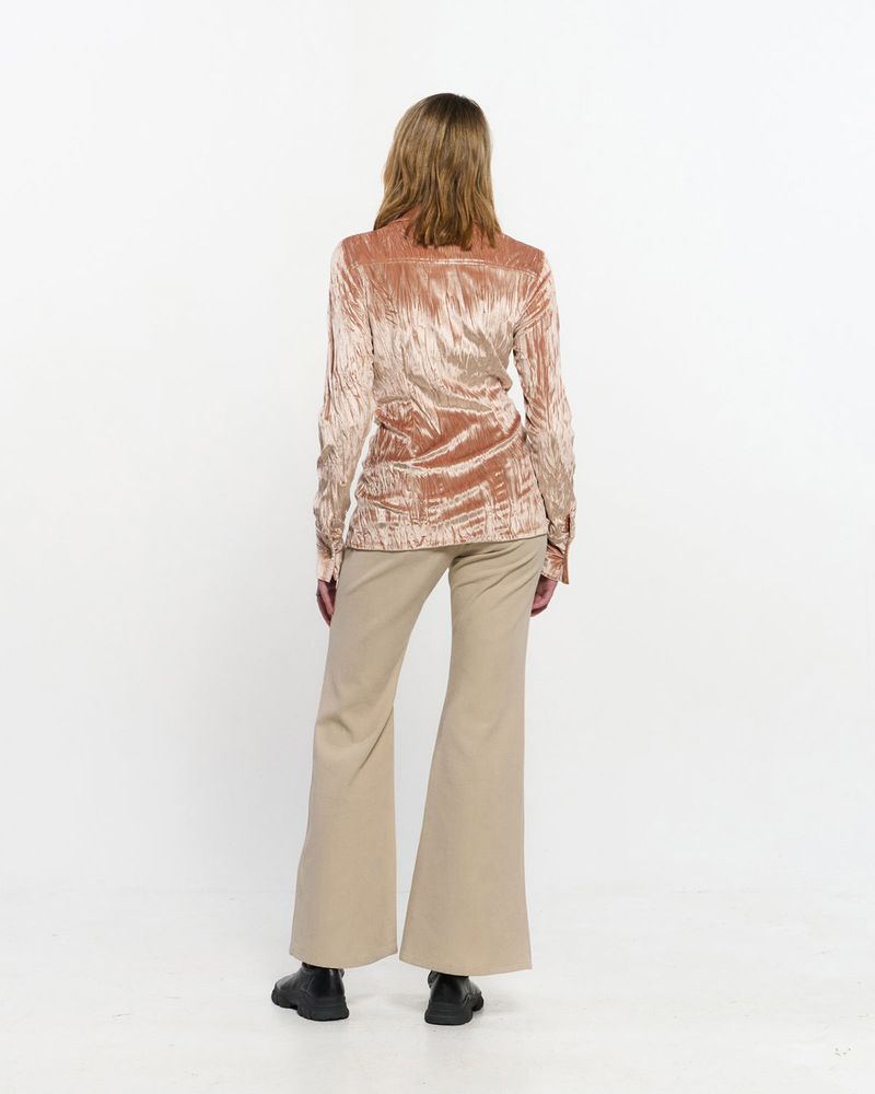Stripe Bootcut Pants _ BEIGE
