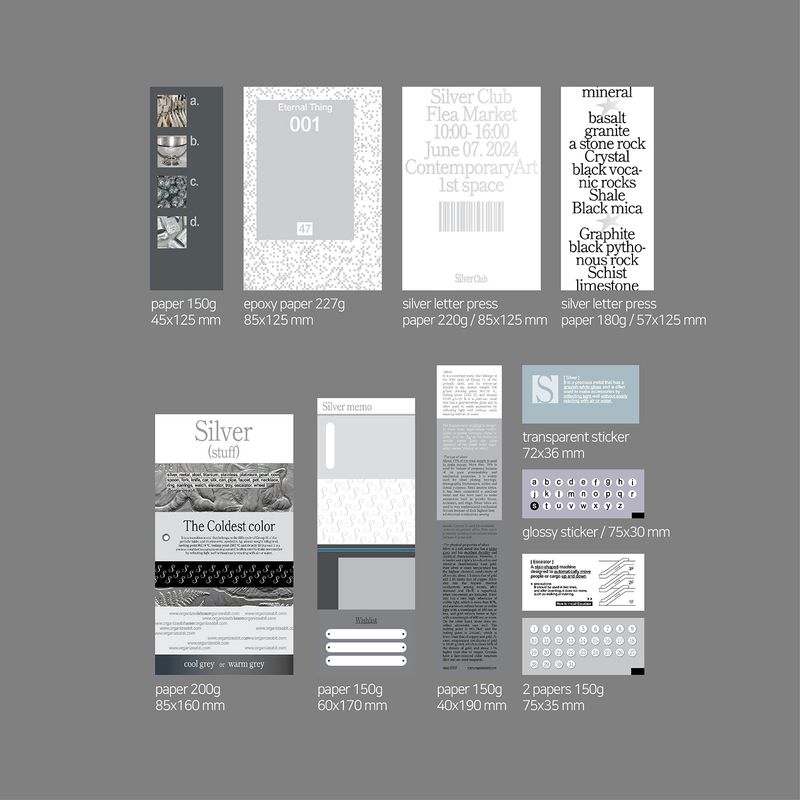 oab tone pack silver / scrap sticker set