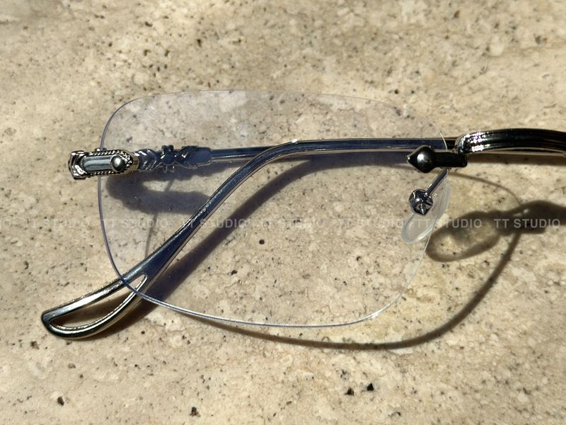 Silver square glasses