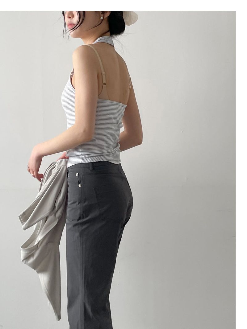 Striped Halterneck Sleeveless
