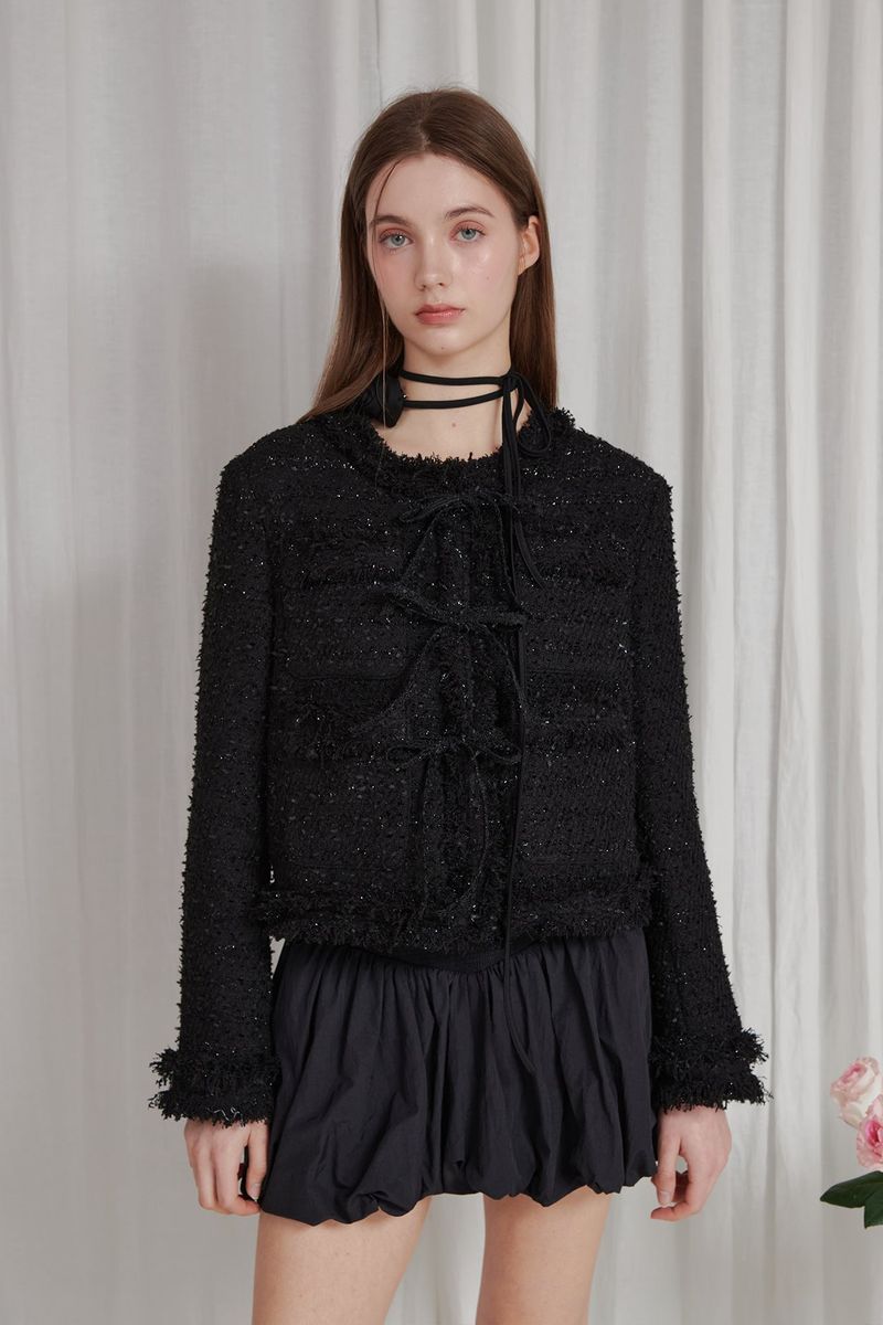 PAIN OR PLEASURE（ペインオアプレジャー）の「LUCY TWEED JACKET black（Jackets/Outerwear）」