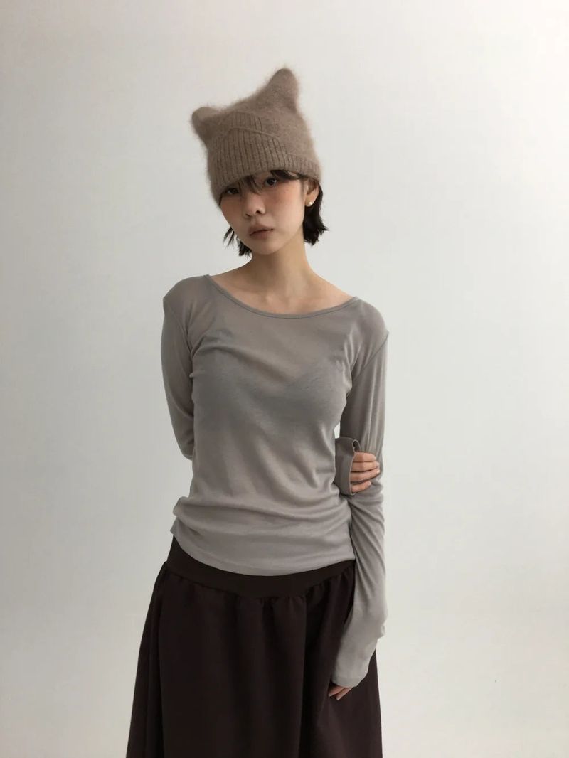 Bako Cat Knit Beanie (3color)