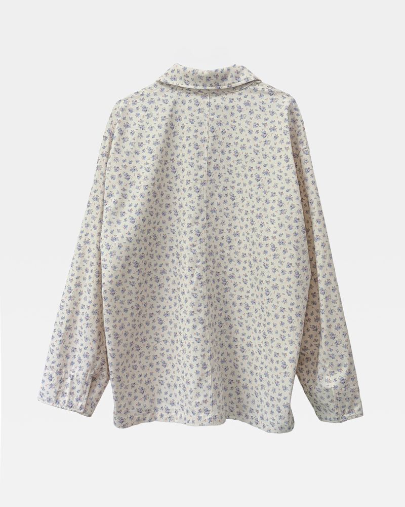 Creamy Petal Overfit Shirts Jacket