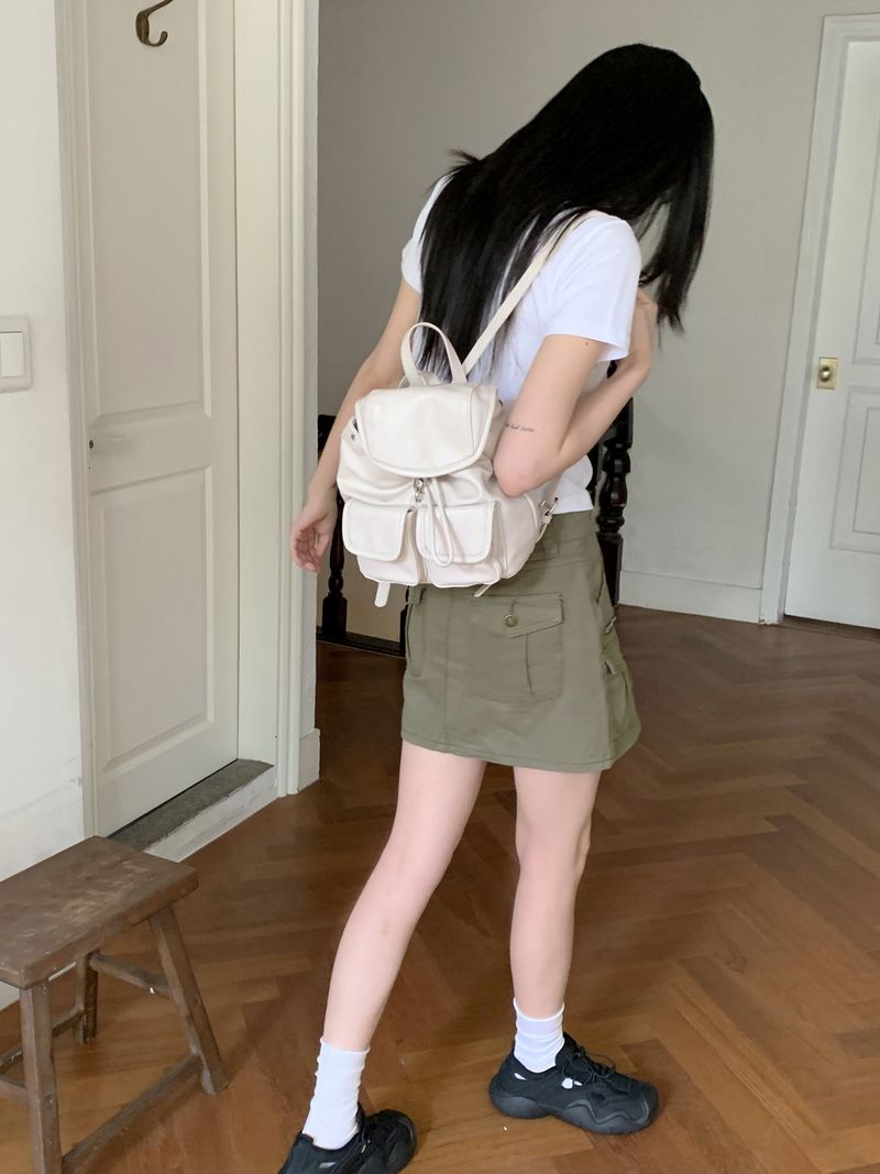 WONDER WONDER(ワンダーワンダー)の「Tople Two-Pocket Leather Mini Backpack(Bags)」