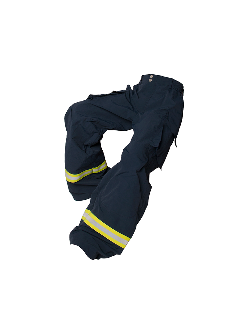 RELABEL Three-Dimensional Composition (Construction) Stacked Large Pocket Fire Reflective Strip Nylon Workwear Casual Pants