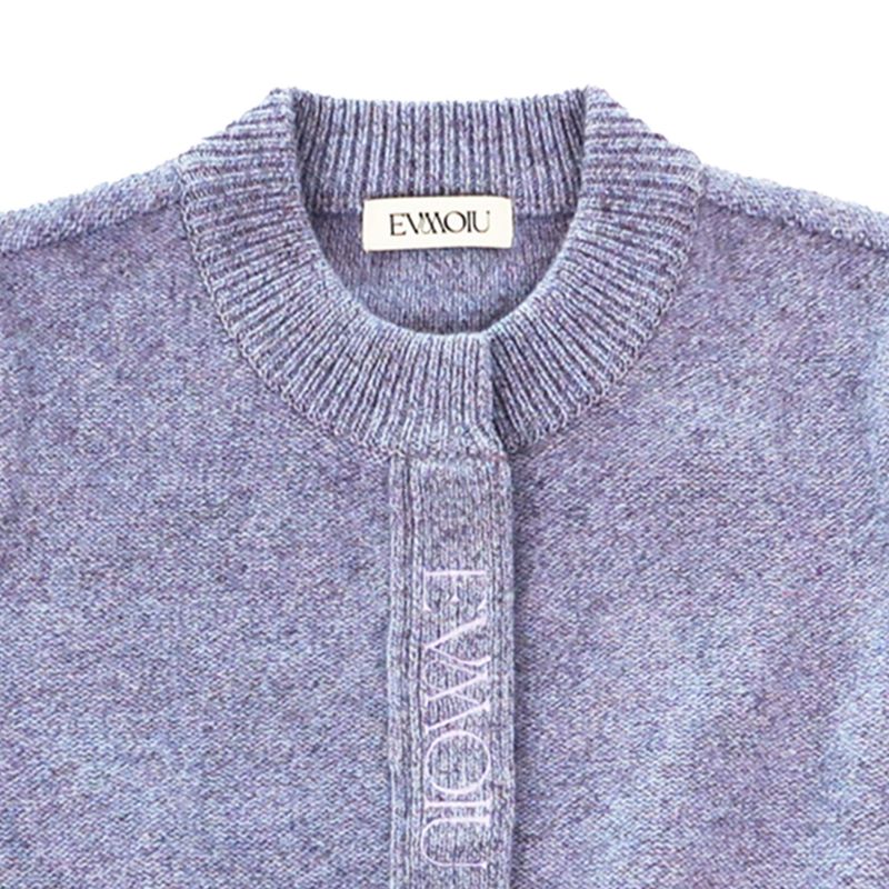 ALPACA SLIM CARDIGAN - LAVENDER GREY
