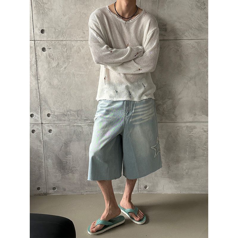 [S/S] Damage net long sleeves (4color)