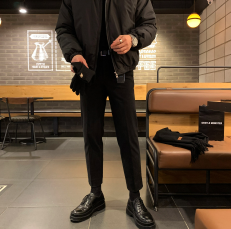 Logane Brushed Slim 9 Part Back Banding Cotton Pants