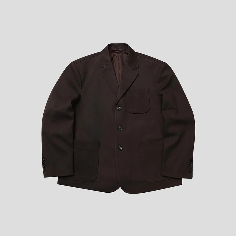 ASCLO Wool Herringbone Retro Jacket & Pants (Khaki Brown)
