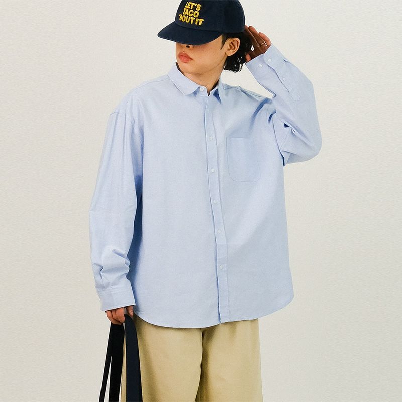 SEMIKAJI（セミカジ）の「 GY シティ オックスフォード オーバーフィット シャツ（トップス）」