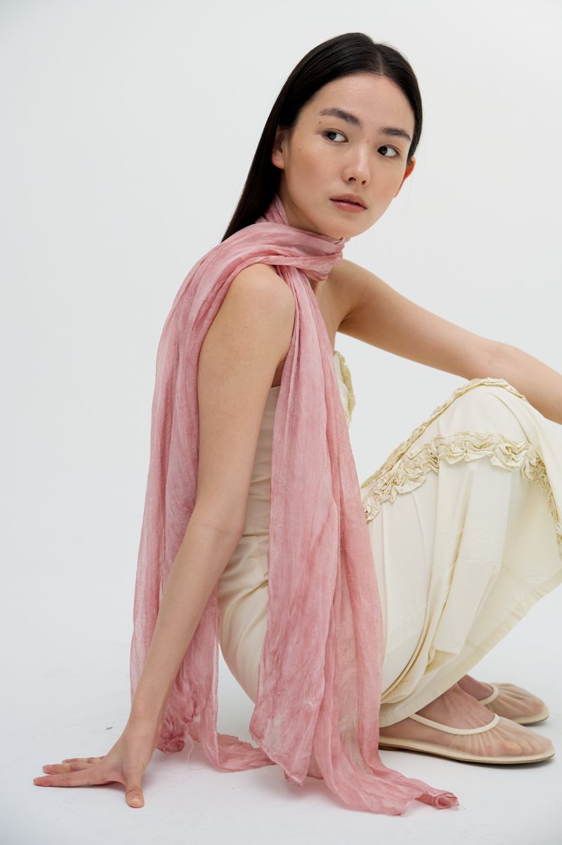 Pleats loom light scarf_5colors