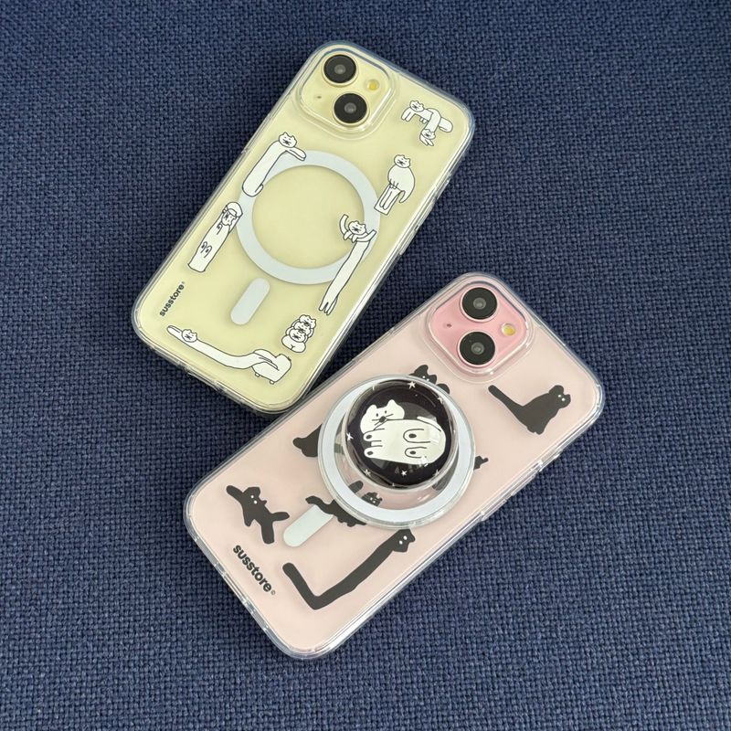 susstore（ソスストア）の「[MagSafe phone case] キルトラインキャット フォンケース（スマホグッズ/小物）」