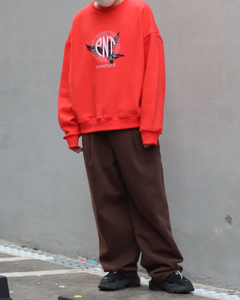 Overfit Panatique Logo Sweatshirt_ORANGE