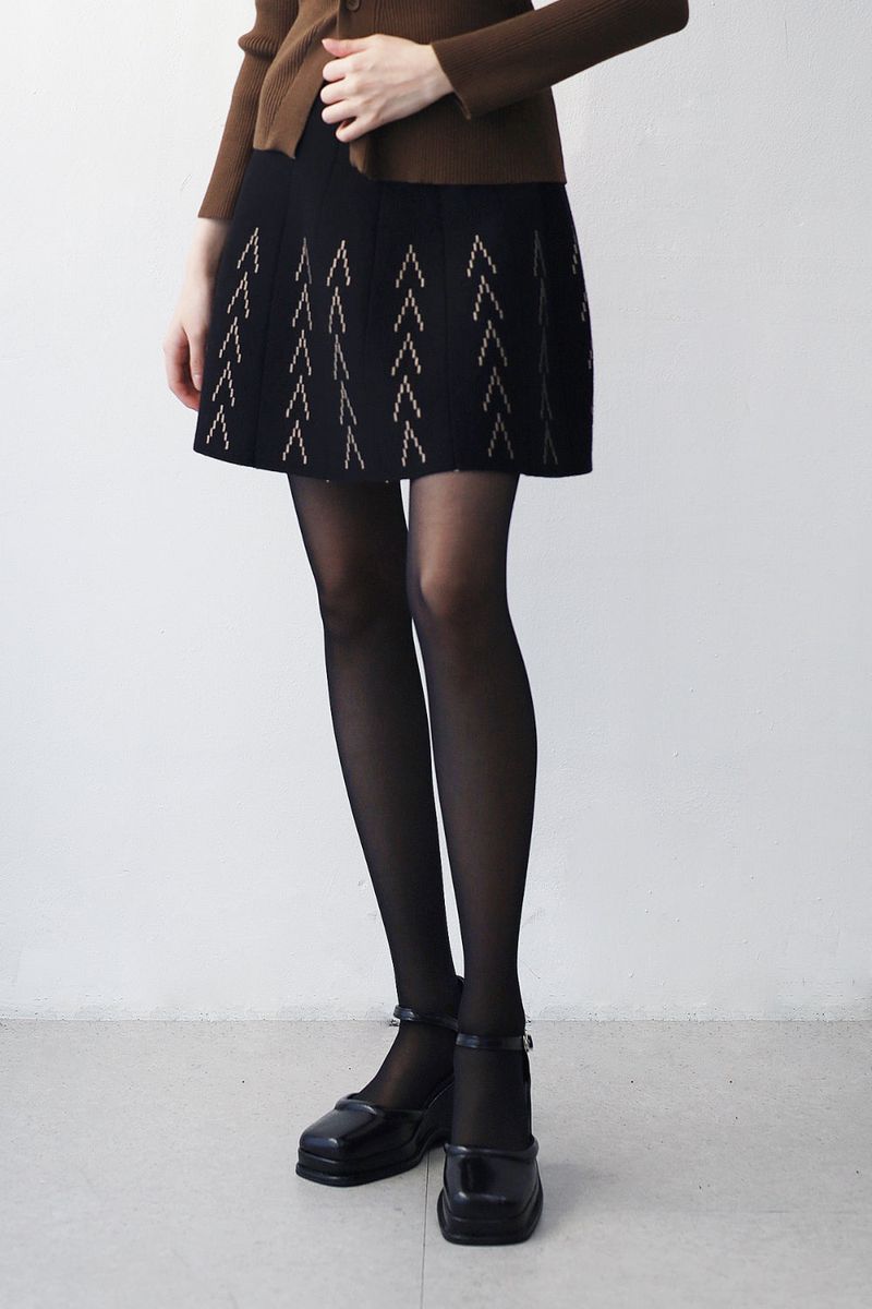 NONCODE(ノンコード)の「Ethel pattern knit skirt(Skirts)」