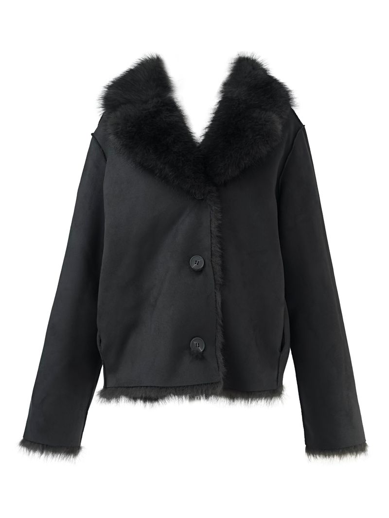reversible fur mustang jacket (2color)