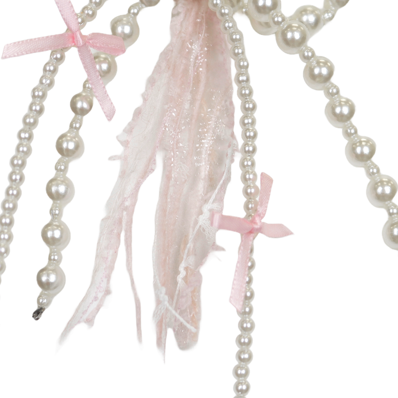 PEARL RIBBON TASSEL KEYRING