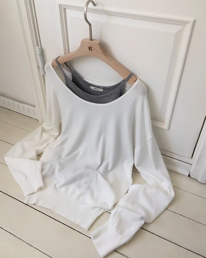 [ORIGINAL] Selly Deep U-Neck Sleeveless Set