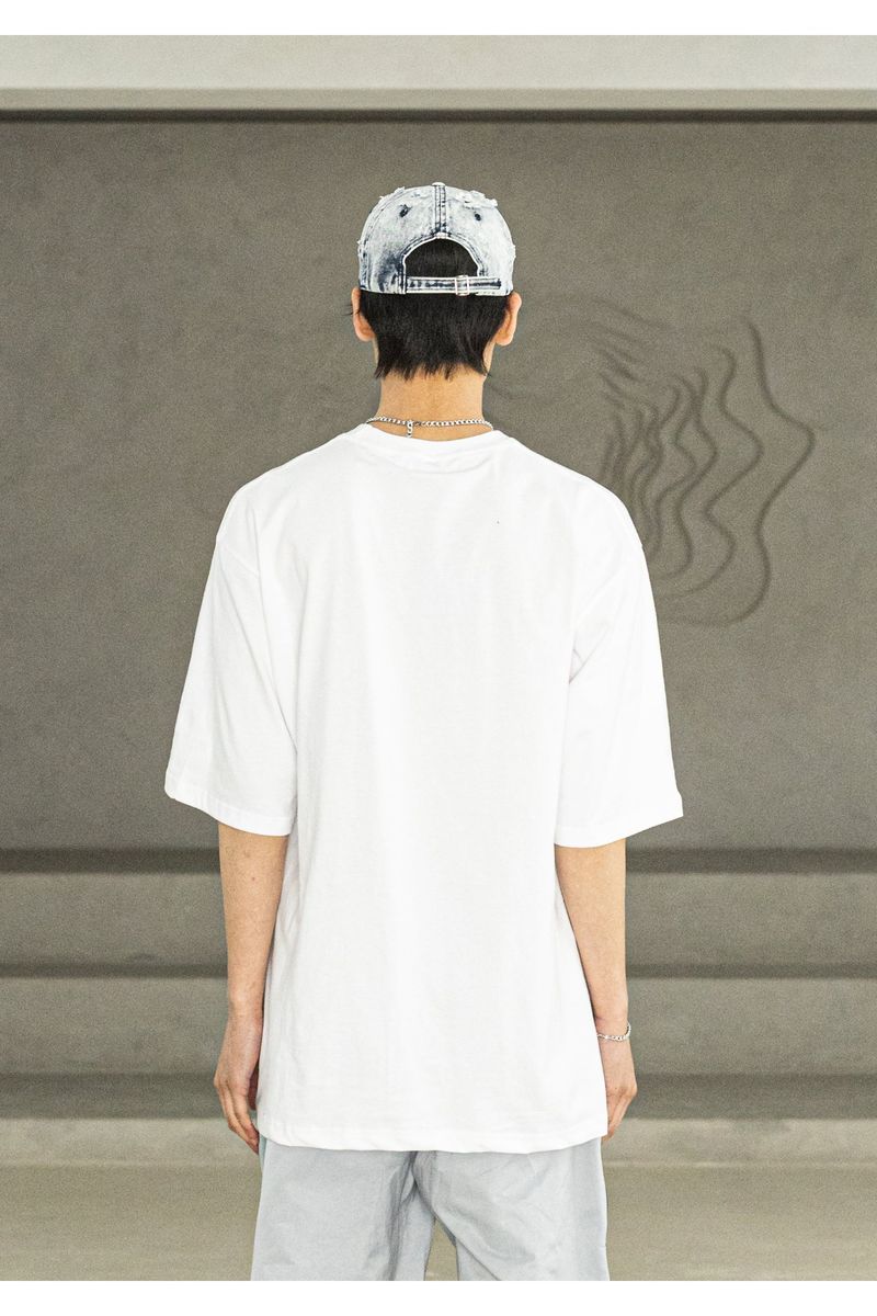EMBLEM WASHED DYING VINTAGE BALL CAP MSFAC004-WT