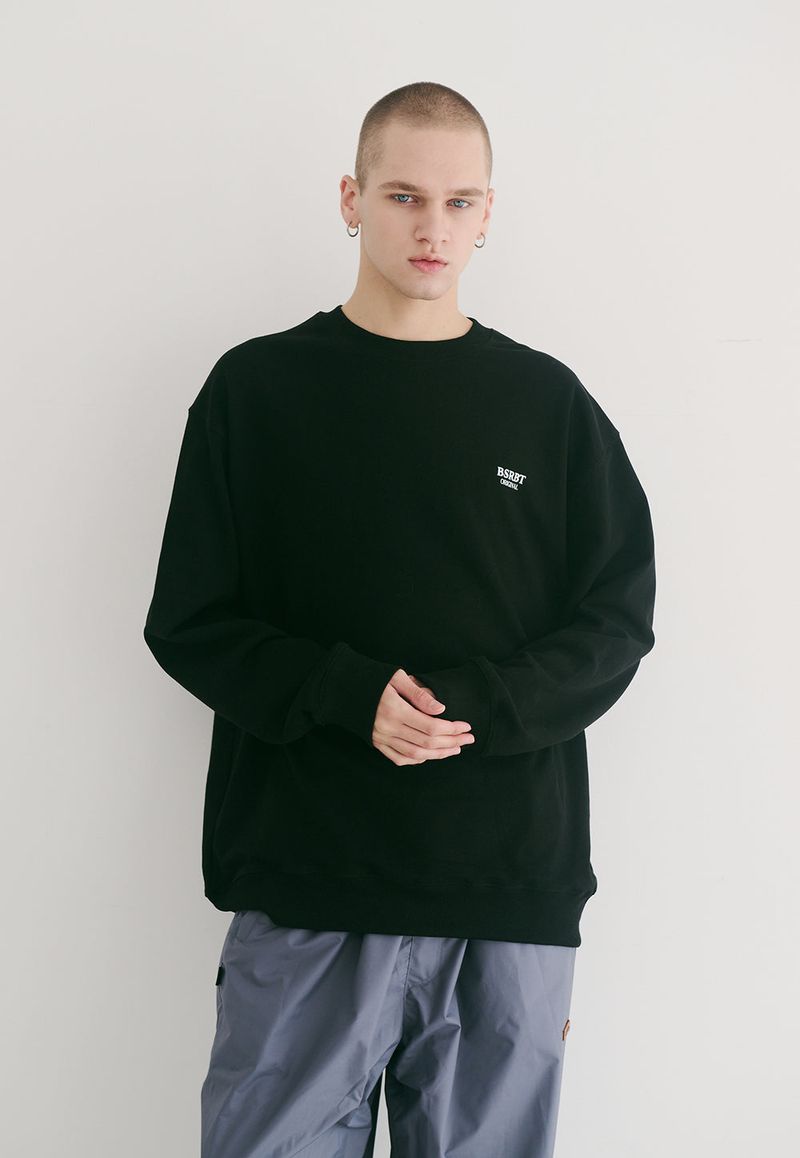 BSRABBIT(ビエスラビット)の「BSR2223FWPO074 MULTI LOGO CREWNECK BLACK(Tops)」