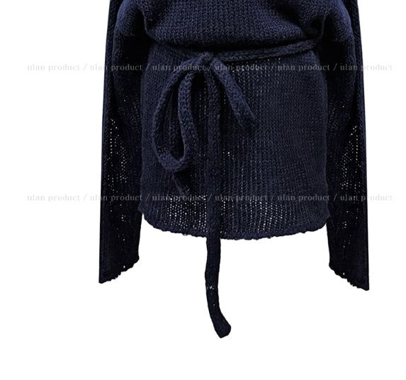 Vine Strap Off-Shoulder Two-Way Knit Scarf Set