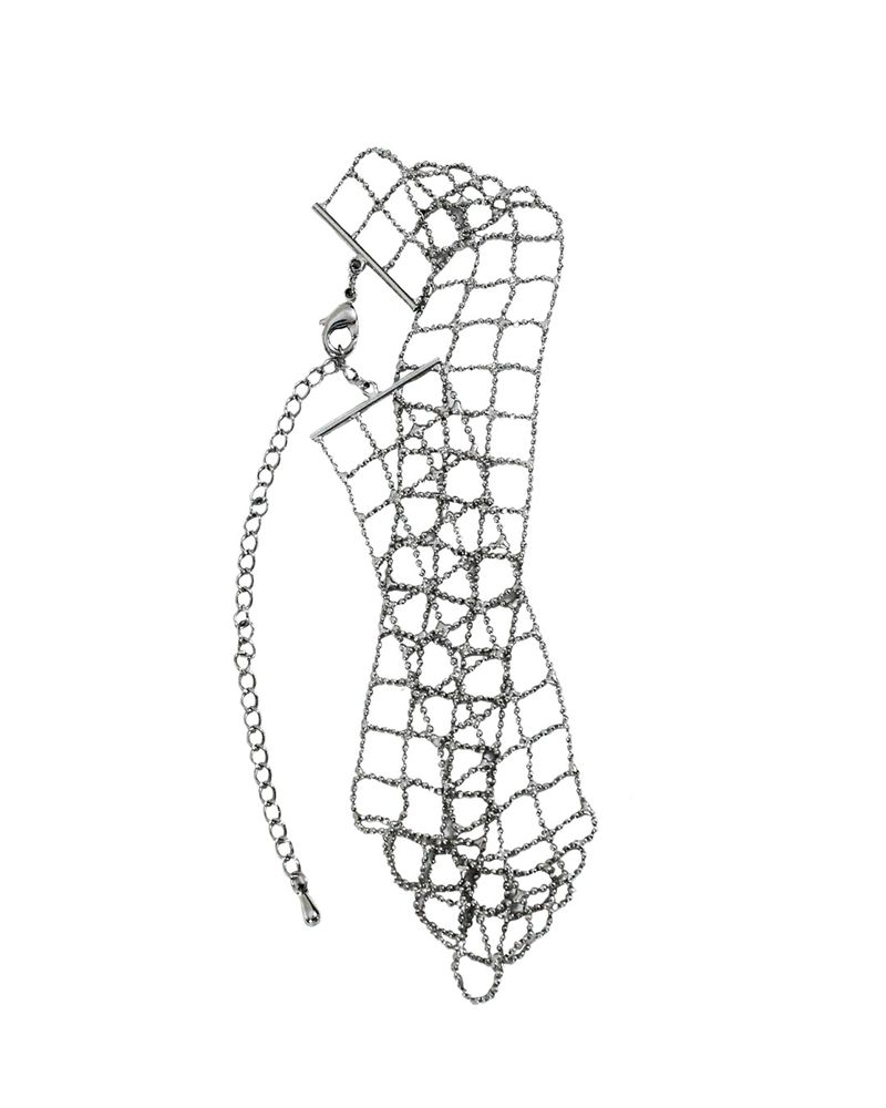 Mesh diamond necklace