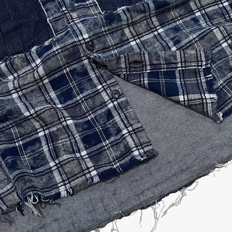 grunge burner check shirt_blue
