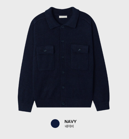 Flap Pocket Collar Knit Cardigan