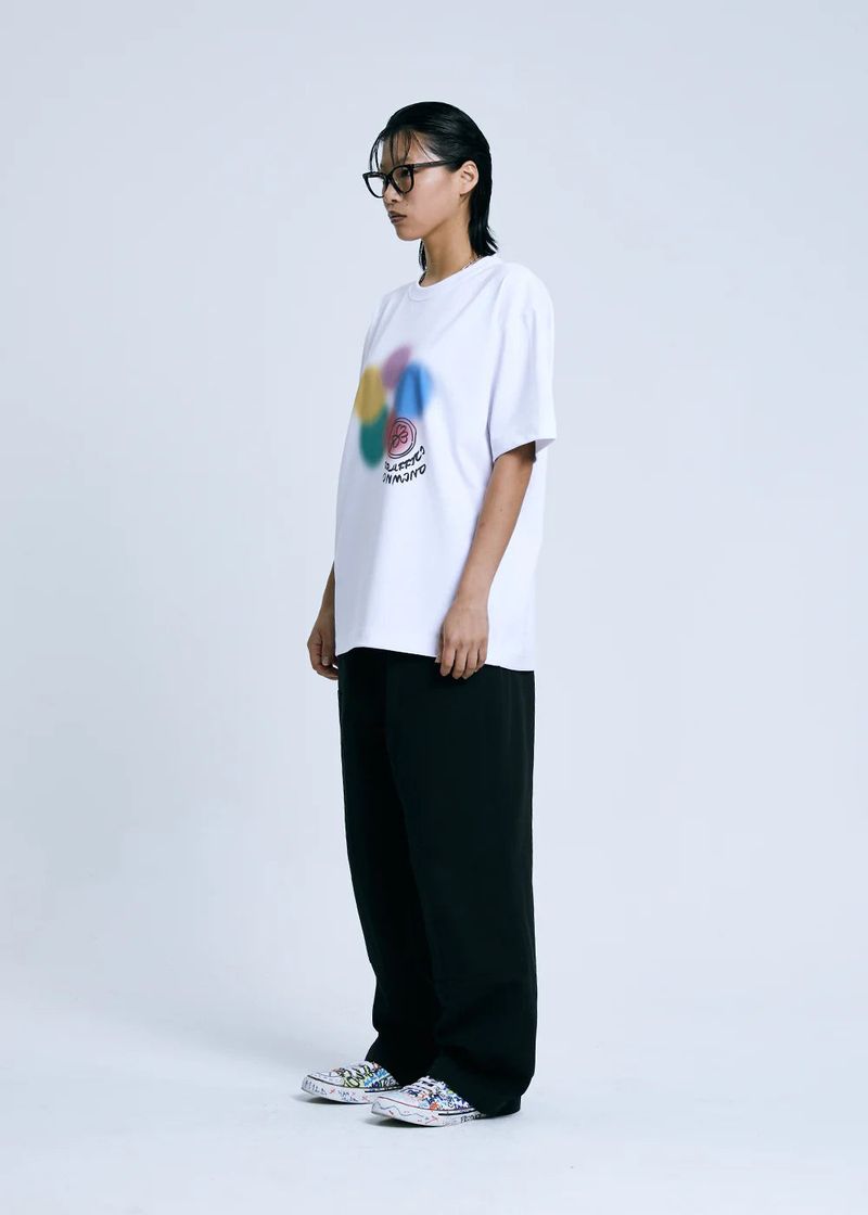 【数量限定】BIG FLOWER BALL SHORT SLEEVE T-SHIRT_WHITE