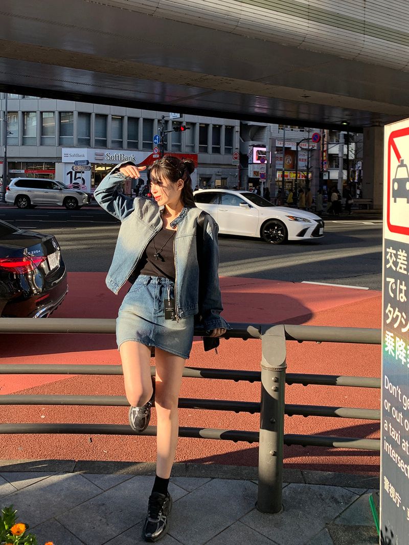 [MADE] Dune Y2K denim mini skirt
