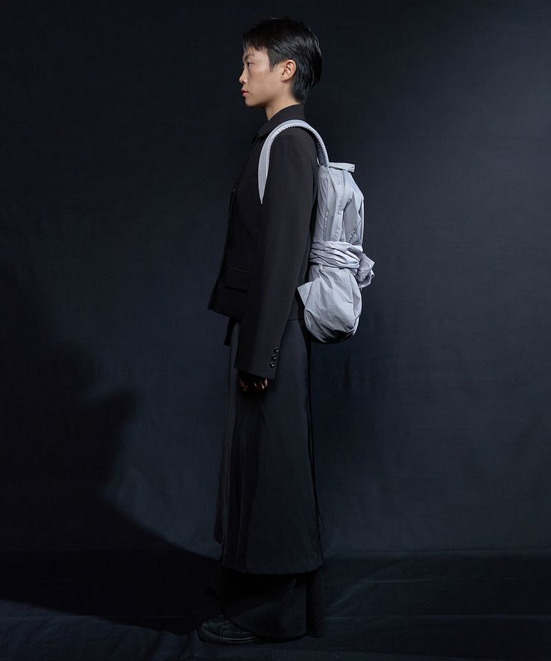 Knotted Backpack (Nylon-silver)