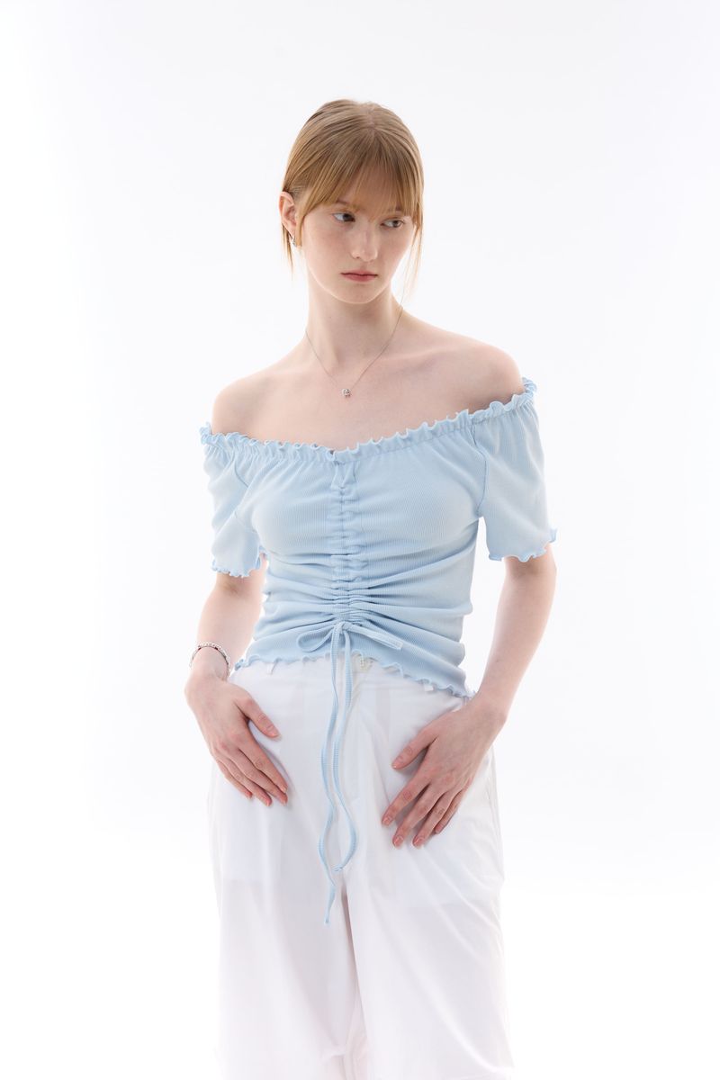 XOXO OFF-SHOULDER / SKY BLUE