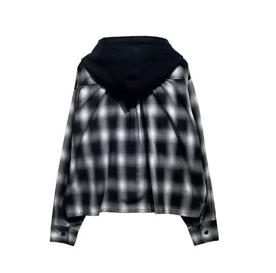 Philly loose fit checked hoodie jacket