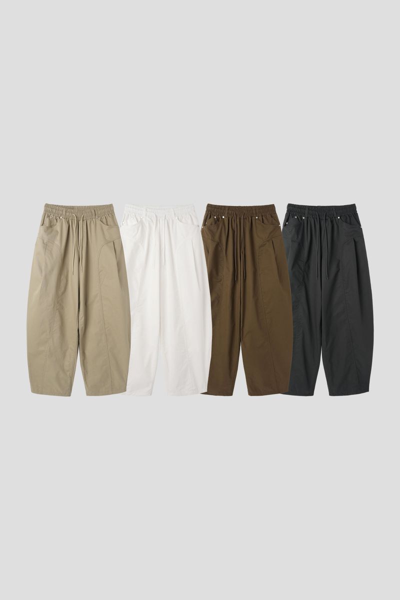 Ruin cut pintuck wide pants 4C